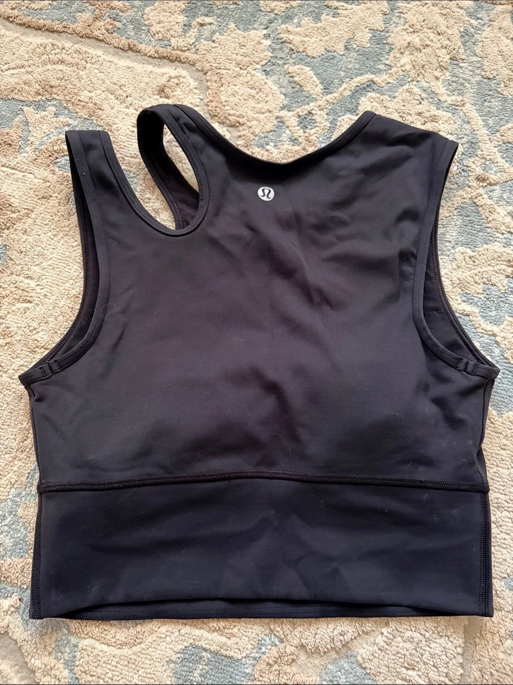 lululemon Black Nulu Asymmetrical Women's Athletic Tank Top